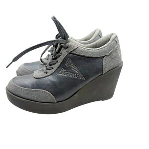 Volatile Y2K Suede Rhinestone Platform Sneakers size 8